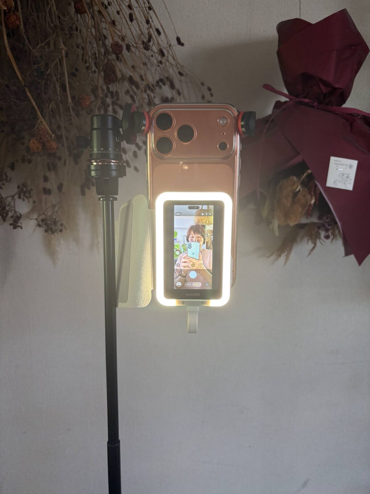 LEDライトを点灯した状態