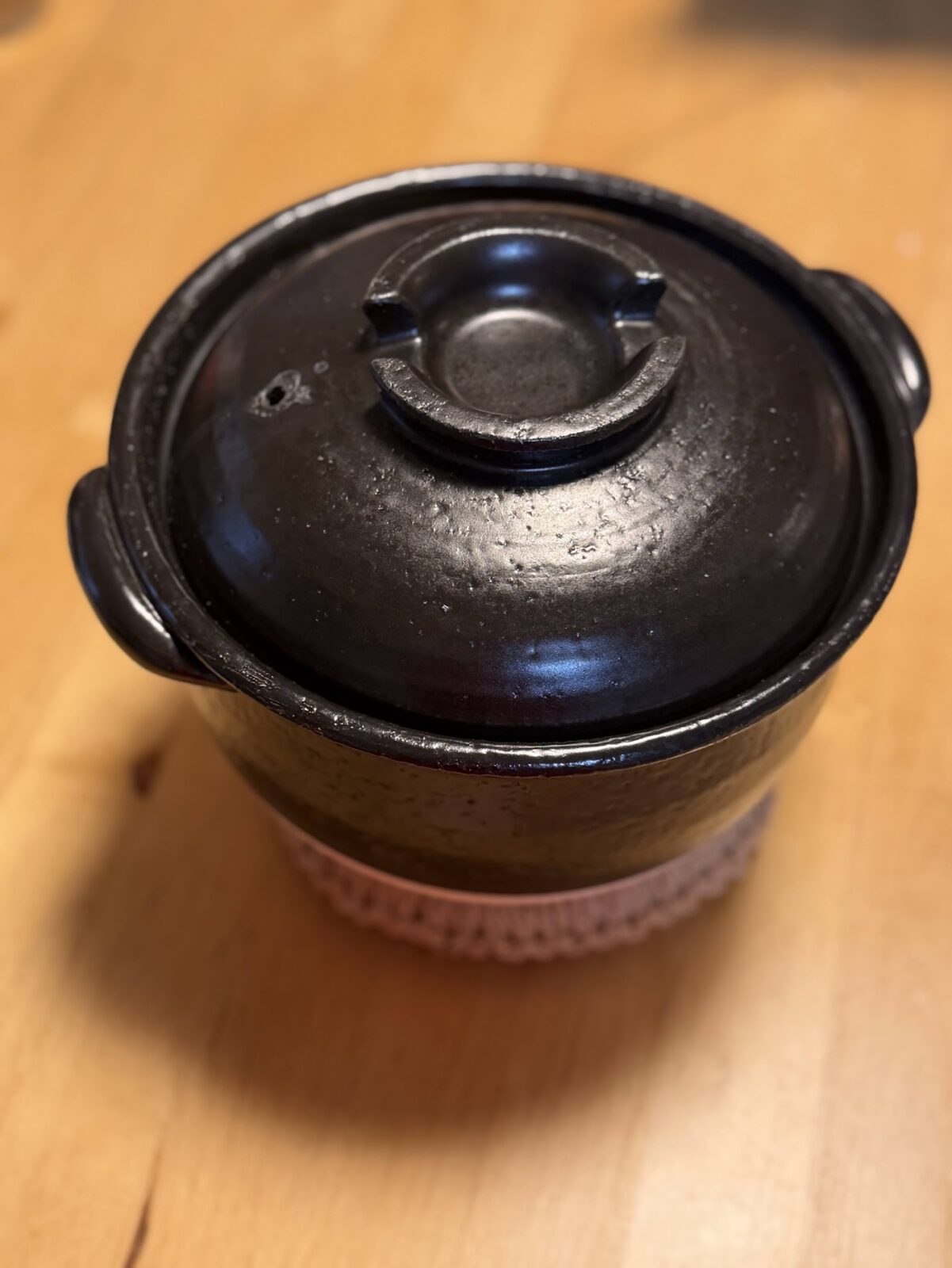 新しく買った中蓋つきの土鍋